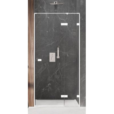 New Trendy Avexa White drzwi prysznicowe 110 cm wnękowe prawe biały mat/szkło przezroczyste EXK-2694