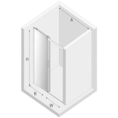 New Trendy Softi drzwi prysznicowe 140 cm wnękowe chrom/szkło przezroczyste  EXK-3899