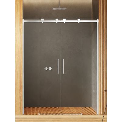 New Trendy Softi drzwi prysznicowe 160 cm wnękowe chrom/szkło przezroczyste EXK-3907