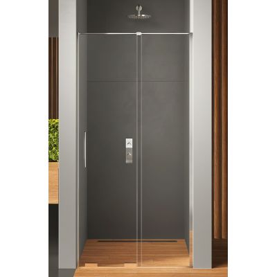 New Trendy Smart drzwi prysznicowe 100 cm wnękowe chrom połysk/szkło przezroczyste EXK-4005