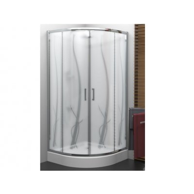 New Trendy Varia kabina prysznicowa półokrągła 80x80 cm szkło natura K-0166