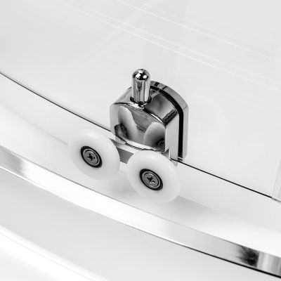 New Trendy Suvia kabina prysznicowa 80x80 cm półokrągła chrom/szkło przezroczyste K-0514