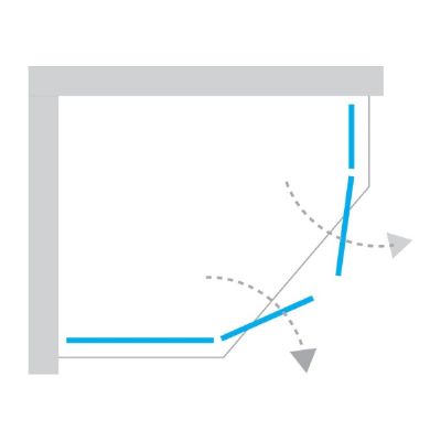 New Trendy New Azura kabina prysznicowa 100x80 cm chrom połysk/szkło przezroczyste K-0663