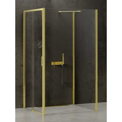New Trendy Prime Light Gold kabina prysznicowa 120x120 cm kwadratowa lewa złoty/szkło przezroczyste K-1641