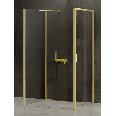 New Trendy Prime Light Gold kabina prysznicowa 120x120 cm kwadratowa prawa złoty/szkło przezroczyste K-1647