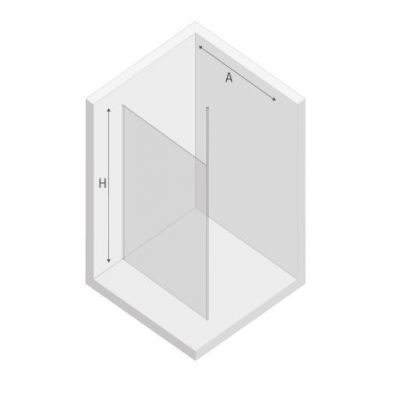 New Trendy Nesta Black ścianka prysznicowa walk-in 120 cm czarny mat/szkło przezroczyste K-1727-WS