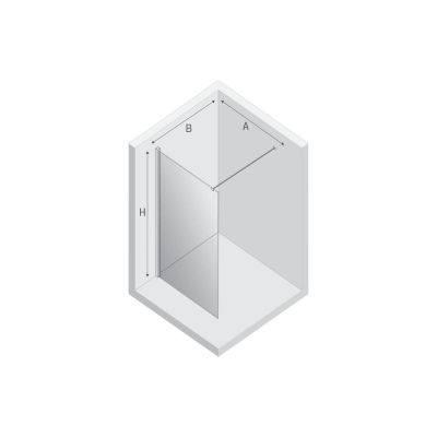 New Trendy Nesta Gunmetal Brushed ścianka prysznicowa walk-in 120 cm gunmetal szczotkowany/szkło przezroczyste K-1759