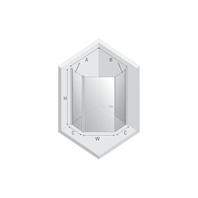 New Trendy New Soleo Gold Brushed kabina prysznicowa 90x90 cm złoty szczotkowany/szkło przezroczyste K-3582
