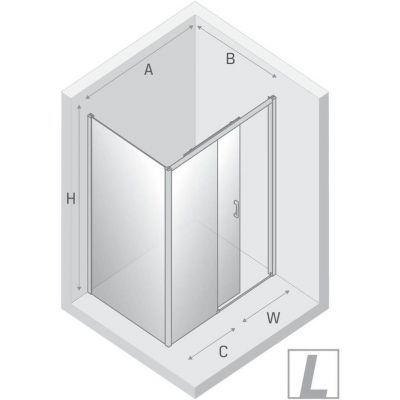 New Trendy Prime Gold Brushed kabina prysznicowa 140x80 cm złoty szczotkowany/szkło przezroczyste K-3823