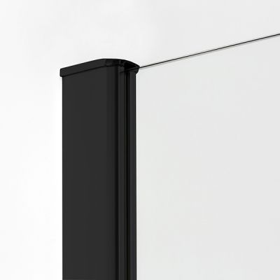 New Trendy New Komfort Black kabina prysznicowa 100x80 cm półokrągła asymetryczna czarny półmat/szkło przezroczyste K-0470