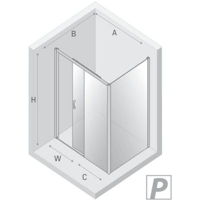 New Trendy Prime Gold Brushed kabina prysznicowa 140x80 cm złoty szczotkowany/szkło przezroczyste K-3851