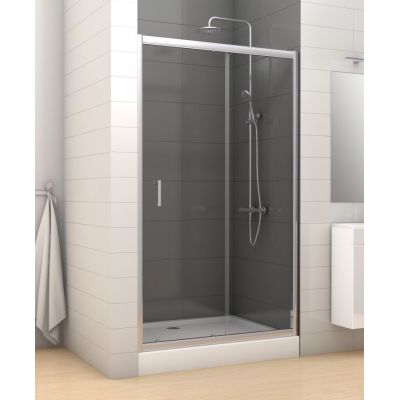 New Trendy Varia drzwi prysznicowe wnękowe 120 cm szkło grafit D-0059A