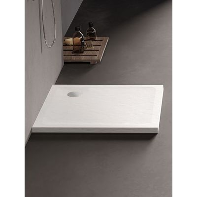 New Trendy Mild Stone brodzik kwadratowy 100x100 cm biały B-0543