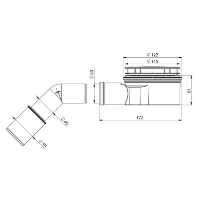 New Trendy syfon do brodzika S-0041