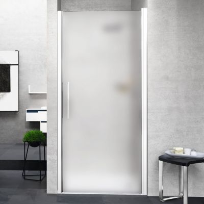 Novellini Young 1B drzwi prysznicowe 67 cm biały mat/szkło satynowe Y21B67-4U