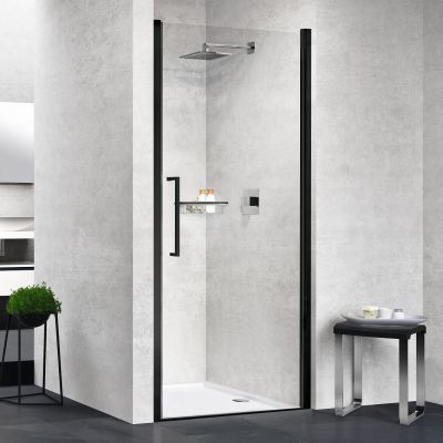 Novellini Young 1B drzwi prysznicowe 72 cm czarny/szkło przezroczyste Y21B72-1H