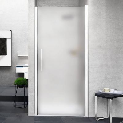 Novellini Young 1B drzwi prysznicowe 72 cm biały mat/szkło satynowe Y21B72-4U