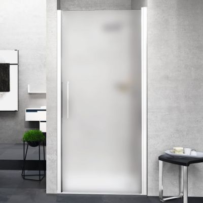Novellini Young 1B drzwi prysznicowe 77 cm biały mat/szkło satynowe Y21B77-4U