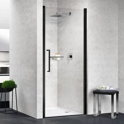Novellini Young 1B drzwi prysznicowe 97 cm czarny/szkło przezroczyste Y21B97-1H