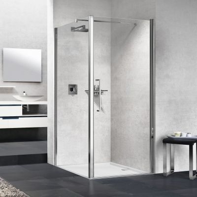 Novellini Young 2.0 F1B ścianka prysznicowa 69 cm boczna chrom/szkło przezroczyste Y2F1B69-1K