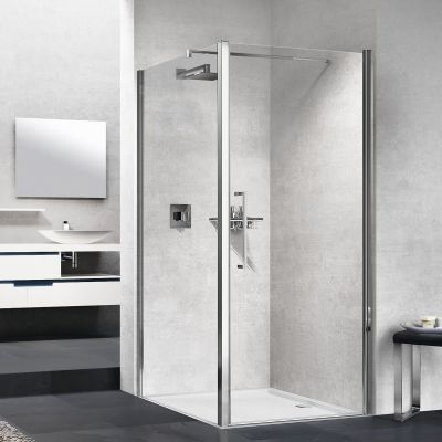Novellini Young 2.0 F1B ścianka prysznicowa 89 cm boczna chrom/szkło przezroczyste Y2F1B89-1K