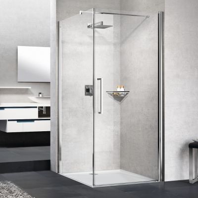 Novellini Young 2.0 G+F drzwi prysznicowe 89 cm chrom/szkło przezroczyste Y2G89-1K