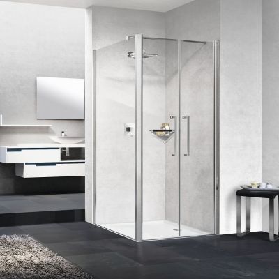 Novellini Young 2.0 F2B ścianka prysznicowa 99 cm boczna chrom/szkło przezroczyste Y2F2B99-1K