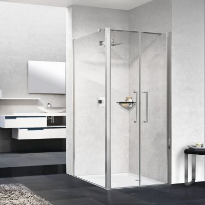 Novellini Young 2.0 F2B ścianka prysznicowa 89 cm boczna chrom/szkło przezroczyste Y2F2B89-1K