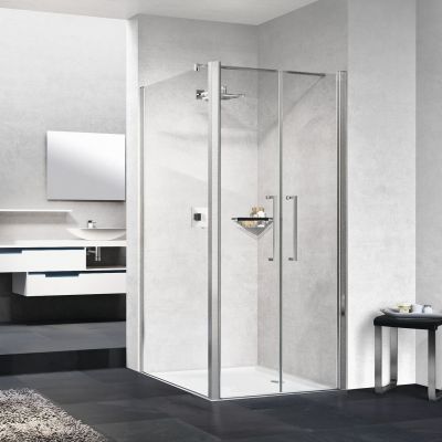 Novellini Young 2.0 F2B ścianka prysznicowa 79 cm boczna chrom/szkło przezroczyste Y2F2B79-1K