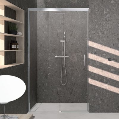 Novellini Kali PH drzwi prysznicowe 128 cm srebrny/szkło przezroczyste KALIPH126-1B