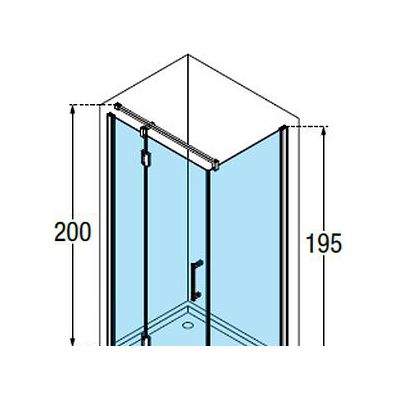 Novellini Modus F ścianka prysznicowa 90 cm chrom/szkło przezroczyste MODUSF90-1K