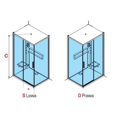 Novellini Glax kabina z hydromasażem prostokątna 140x90 cm G222P490SM5-1HU