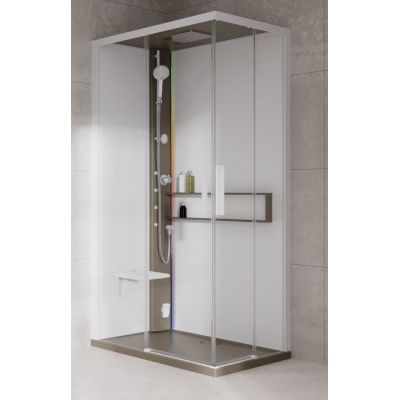 Novellini Glax 2 2.0 A kabina z hydromasażem 100x70 cm lewa parowa z brodzikiem corda G22A107SM5-1TU