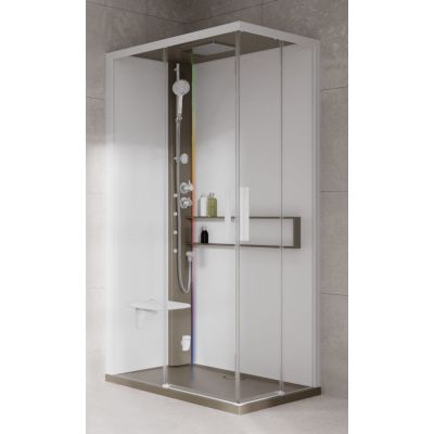 Novellini Glax 2 2.0 A kabina z hydromasażem 100x70 cm lewa parowa z brodzikiem corda G22A107ST5-1TU