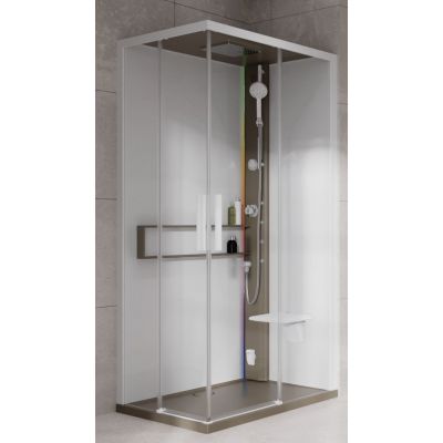 Novellini Glax 2 2.0 A kabina z hydromasażem 100x100 cm parowa z brodzikiem corda G22A109M5-1TU