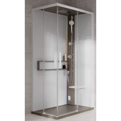 Novellini Glax 2 2.0 A kabina z hydromasażem 90x70 cm prawa parowa z brodzikiem corda G22A9079DM5-1TU