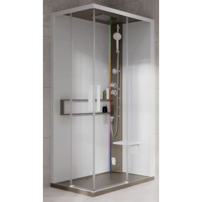 Novellini Glax 2 2.0 A kabina z hydromasażem 90x90 cm parowa z brodzikiem corda G22A99T5-1TU