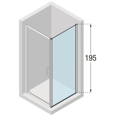 Novellini Kali F ścianka prysznicowa 73 cm boczna srebrny/szkło przezroczyste KALIF73-1B