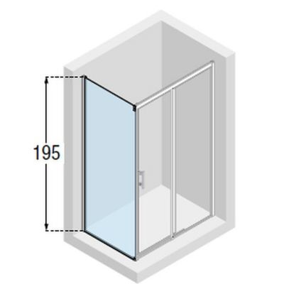 Novellini Kali FH ścianka prysznicowa 73 cm boczna srebrne/szkło przezroczyste KALIFH73-1B