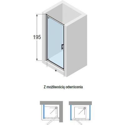 Novellini Kali G drzwi prysznicowe 66 cm srebrny/szkło przezroczyste KALIG66-1B