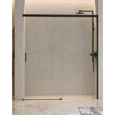 Novellini Kali PH drzwi prysznicowe 143 cm czarny/szkło przezroczyste KALIPH141-1H