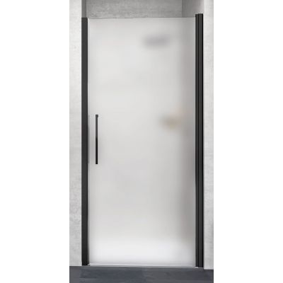 Novellini Young 1B drzwi prysznicowe 77 cm czarny/szkło satynowe Y21B77-4H