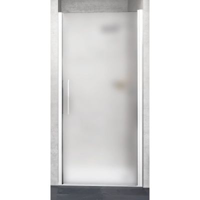 Novellini Young 1B drzwi prysznicowe 77 cm biały mat/szkło satynowe Y21B77-4U