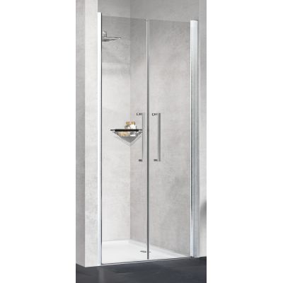 Novellini Young 2.0 2B drzwi prysznicowe 93 cm srebrny/szkło przezroczyste Y22B93-1B