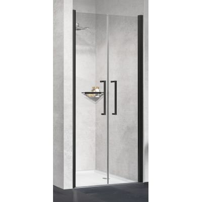 Novellini Young 2.0 2B drzwi prysznicowe 93 cm czarny/szkło przezroczyste Y22B93-1H