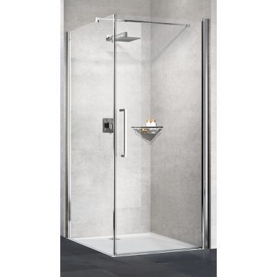 Novellini Young 2.0 G+F drzwi prysznicowe 89 cm srebrny/szkło przezroczyste Y2G89-1B