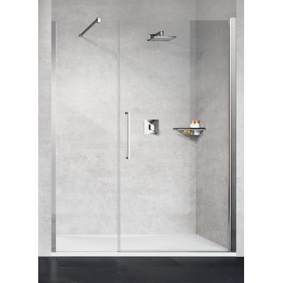 Novellini Young 2.0 G+F drzwi prysznicowe 164 cm srebrny/szkło przezroczyste Y2GFL164-1B