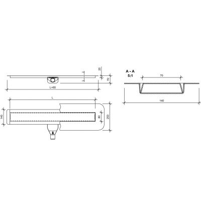 Wiper New Invisible odpływ liniowy 90 cm stal 500.0104.00.090