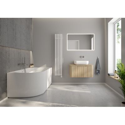 Oltens Stang grzejnik łazienkowy dekoracyjny 150x26 cm biały 55021000