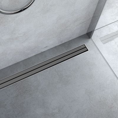 Oltens Langan Slim odpływ prysznicowy liniowy 60 cm grafit połysk/grafit szczotkowany 30009400